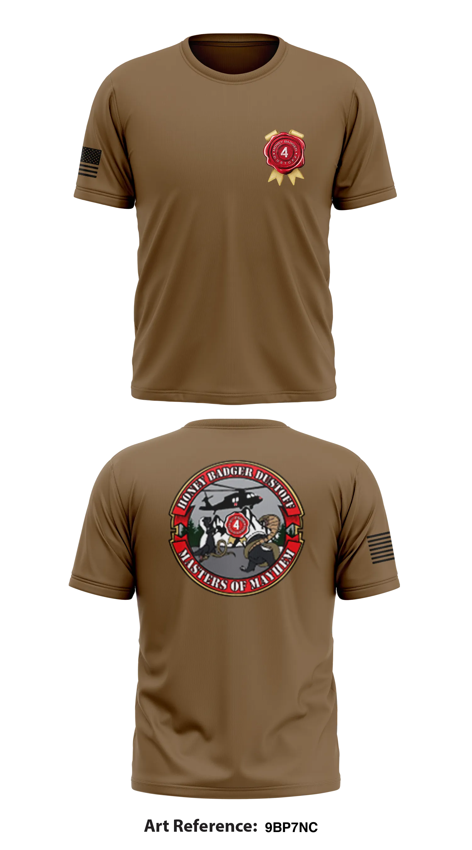 4th Platoon, Honey Badgers Store 1 Core Men's SS Performance Tee - 9bp7nc