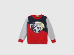 Boys Colorblock Round Neck Sweatshirt