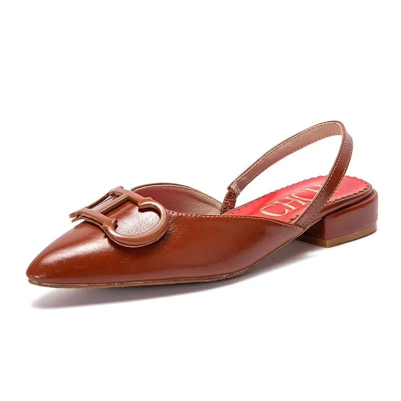 CHCH Women's Black Pointed Loafers – Elegant Flat Business Shoes™