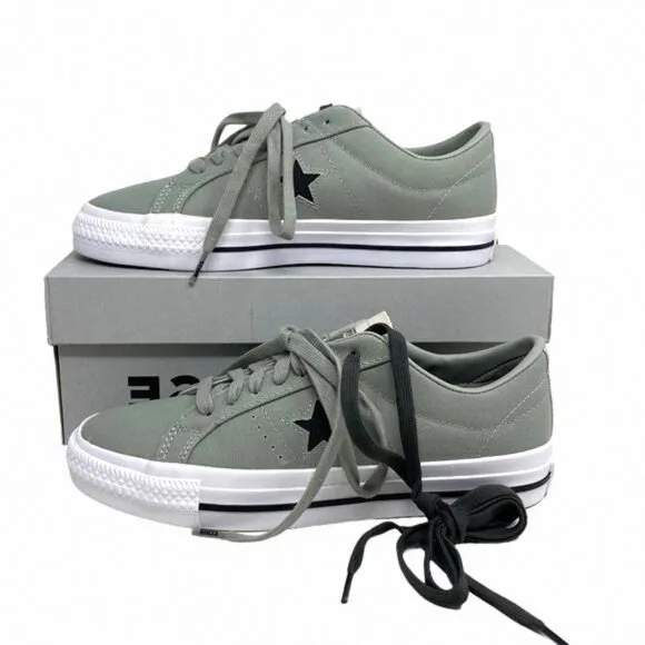 Converse CONS One Star Pro OX Low Top Canvas Gray 172634C Sneakers Size Women's