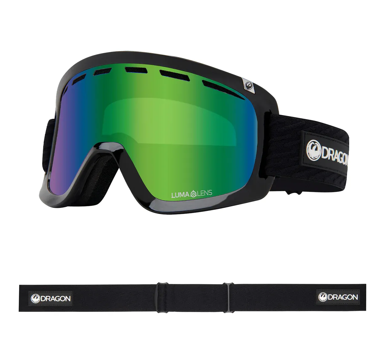 Dragon D1 OTG Snow Goggle With Green Ion Lens - Icon Green