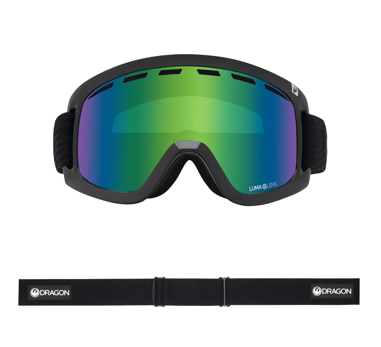 Dragon D1 OTG Snow Goggle With Green Ion Lens - Icon Green