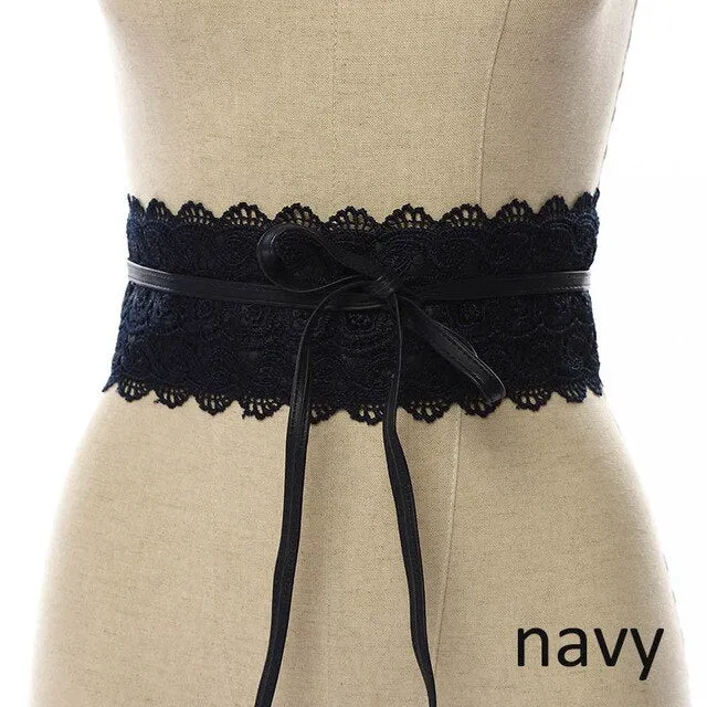 Elegant Wide Lace Waistband