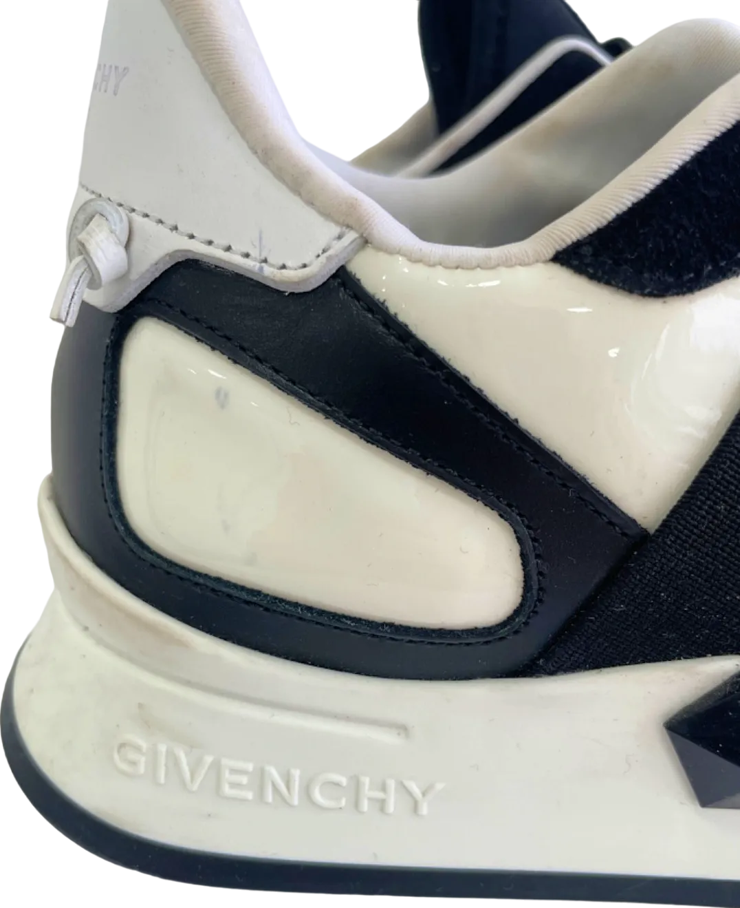 Givenchy Black & White Neoprene and Suede Runner Elastic Sneakers  EU 36 UK 3