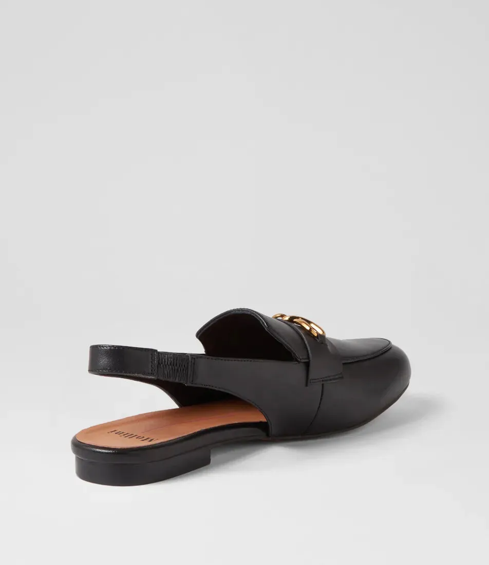 Grandoz Black Leather Loafers