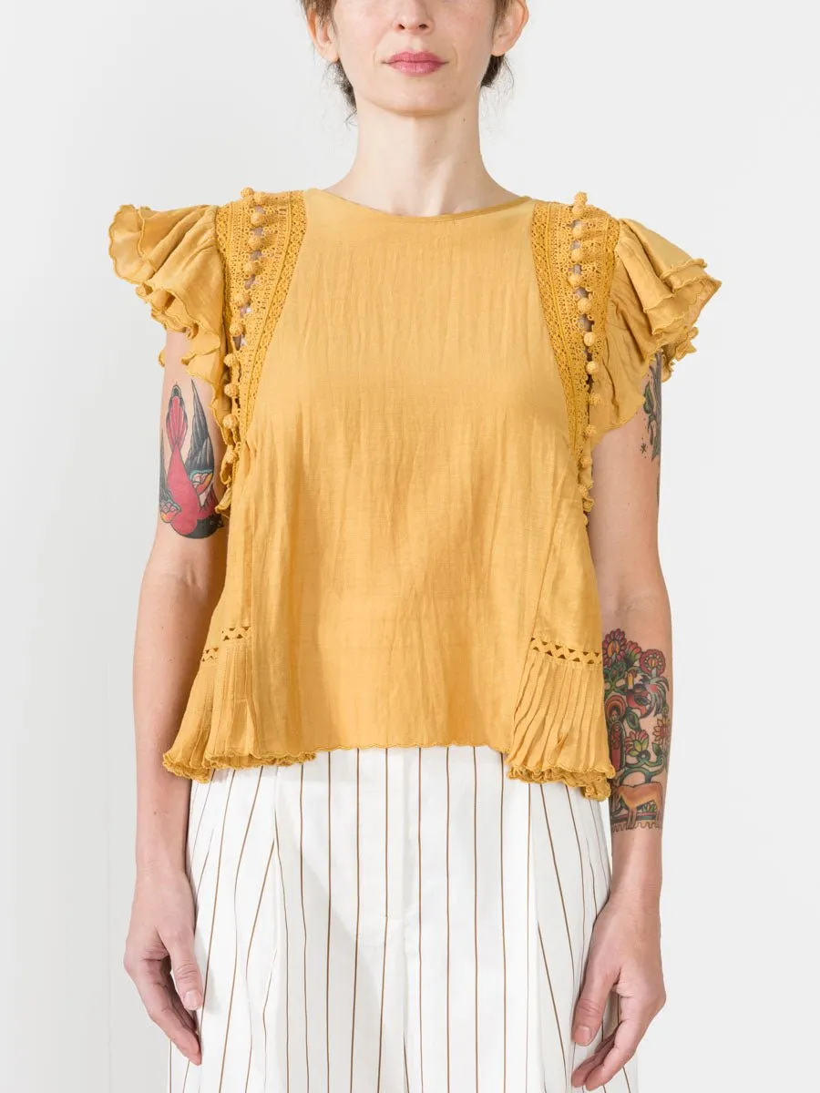 khloe top - goldenrod