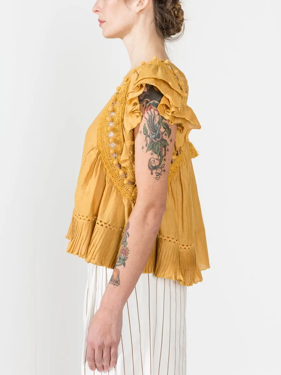 khloe top - goldenrod