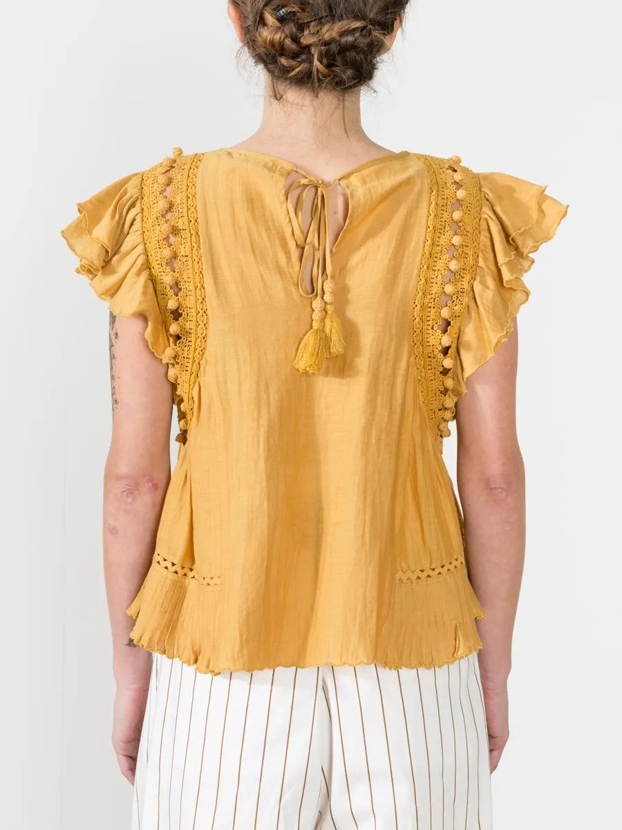 khloe top - goldenrod