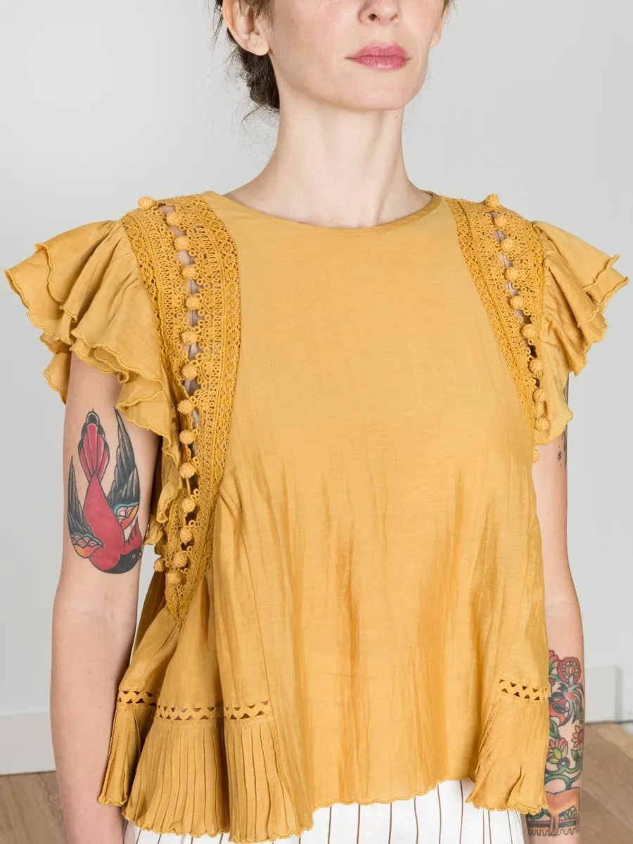 khloe top - goldenrod