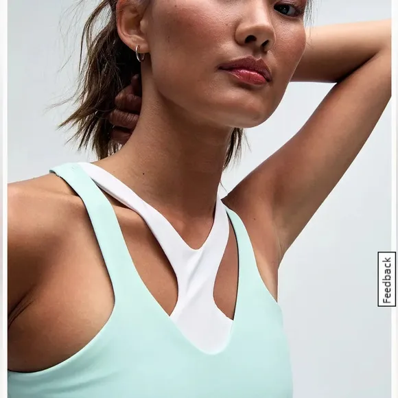 Lululem Bend This V &amp; Racer Bra Light Support A-C Cups, Ideal Mint, Sz XXS/XS