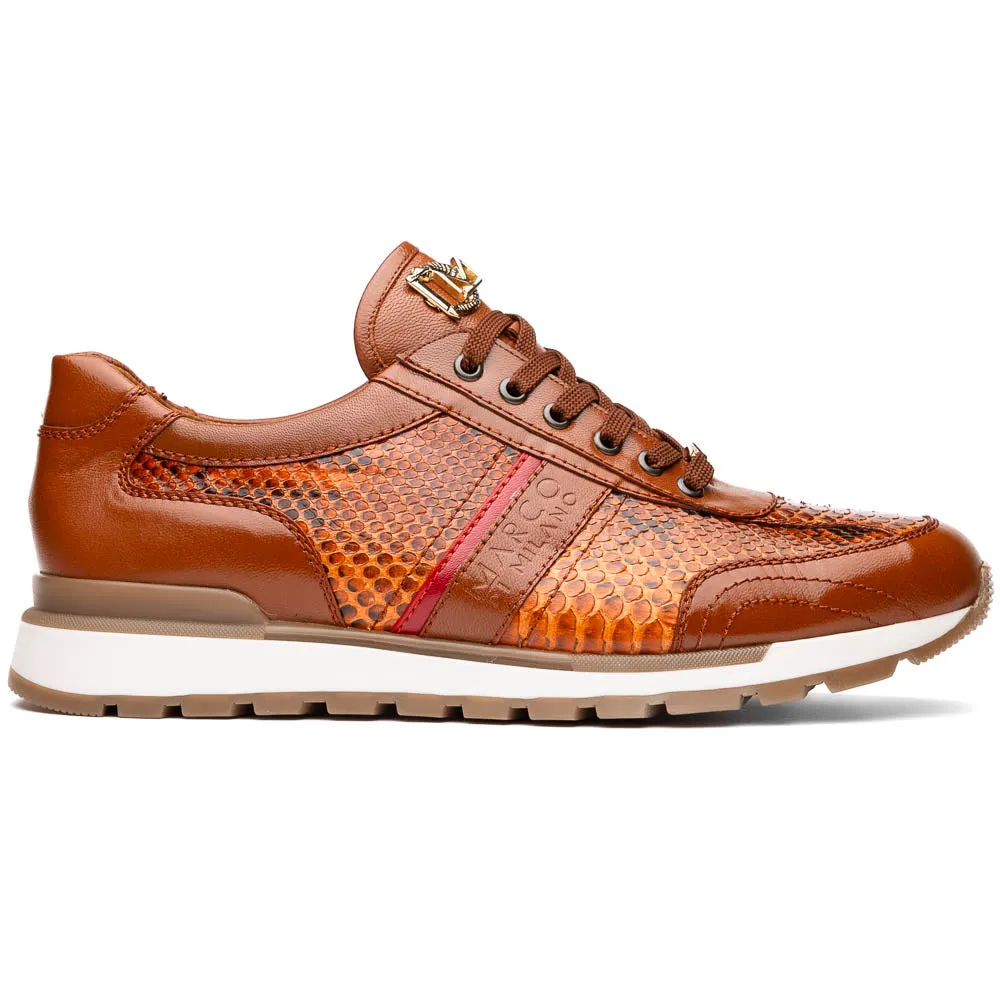 Marco Di Milano Brescia Honey Python & Calfskin Sneakers