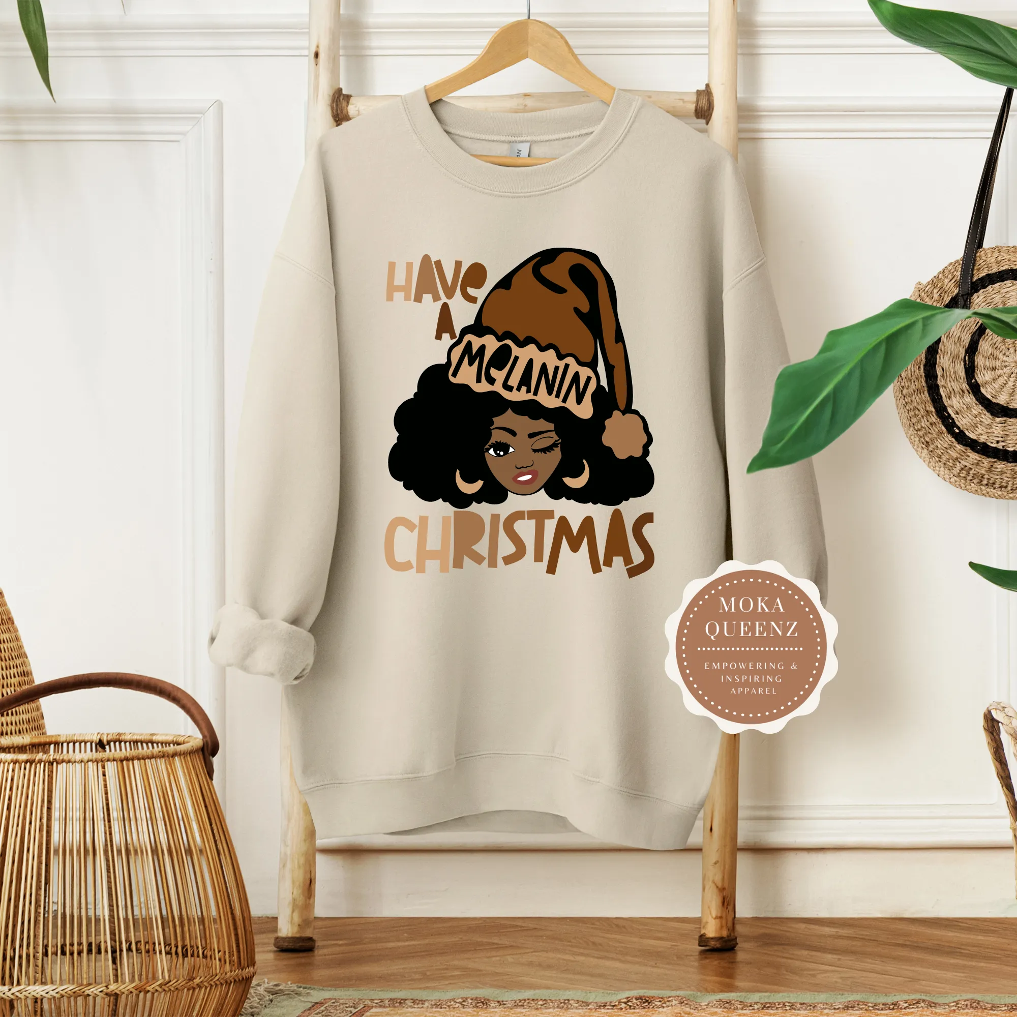 Melanin Christmas Sweatshirt