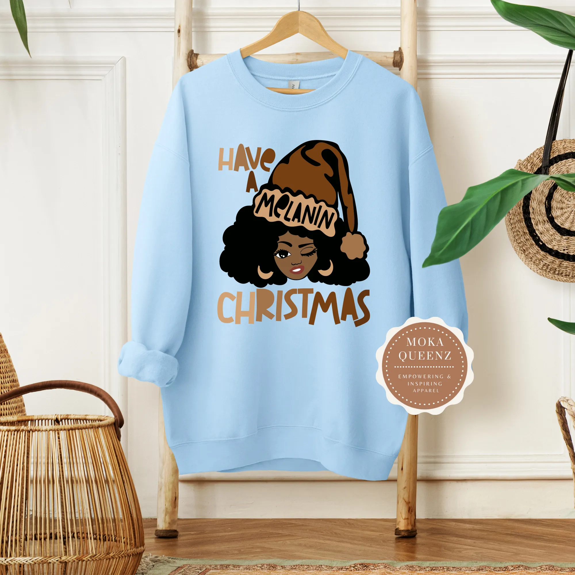 Melanin Christmas Sweatshirt