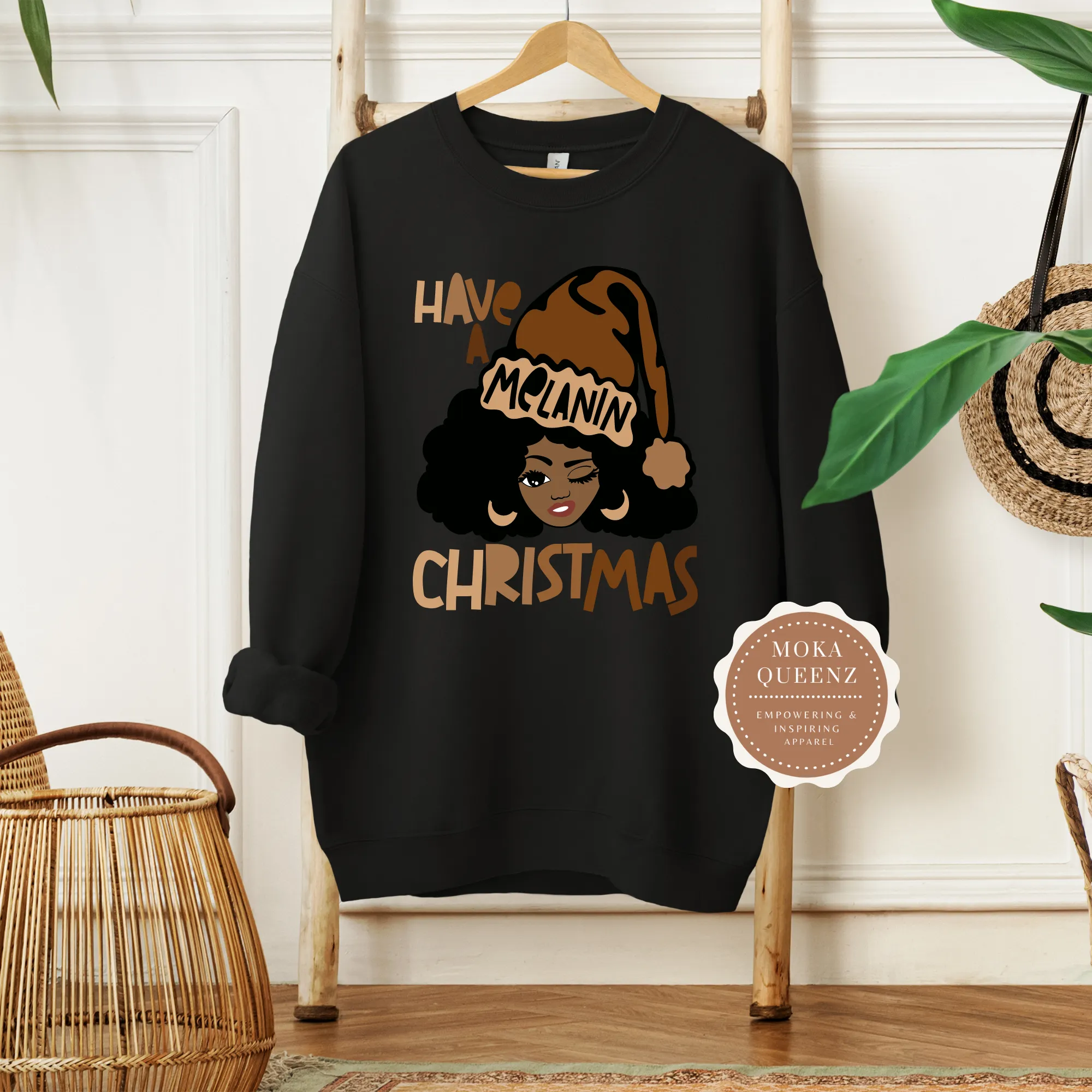 Melanin Christmas Sweatshirt