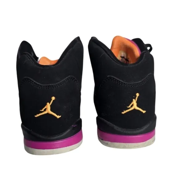 Nike Air Jordan V 5  Black and Pink Sneakers youth size 3 cactus citrus pink