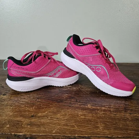 Saucony Kinvara 14 LTT Rose Girls Size 13M Pink Green