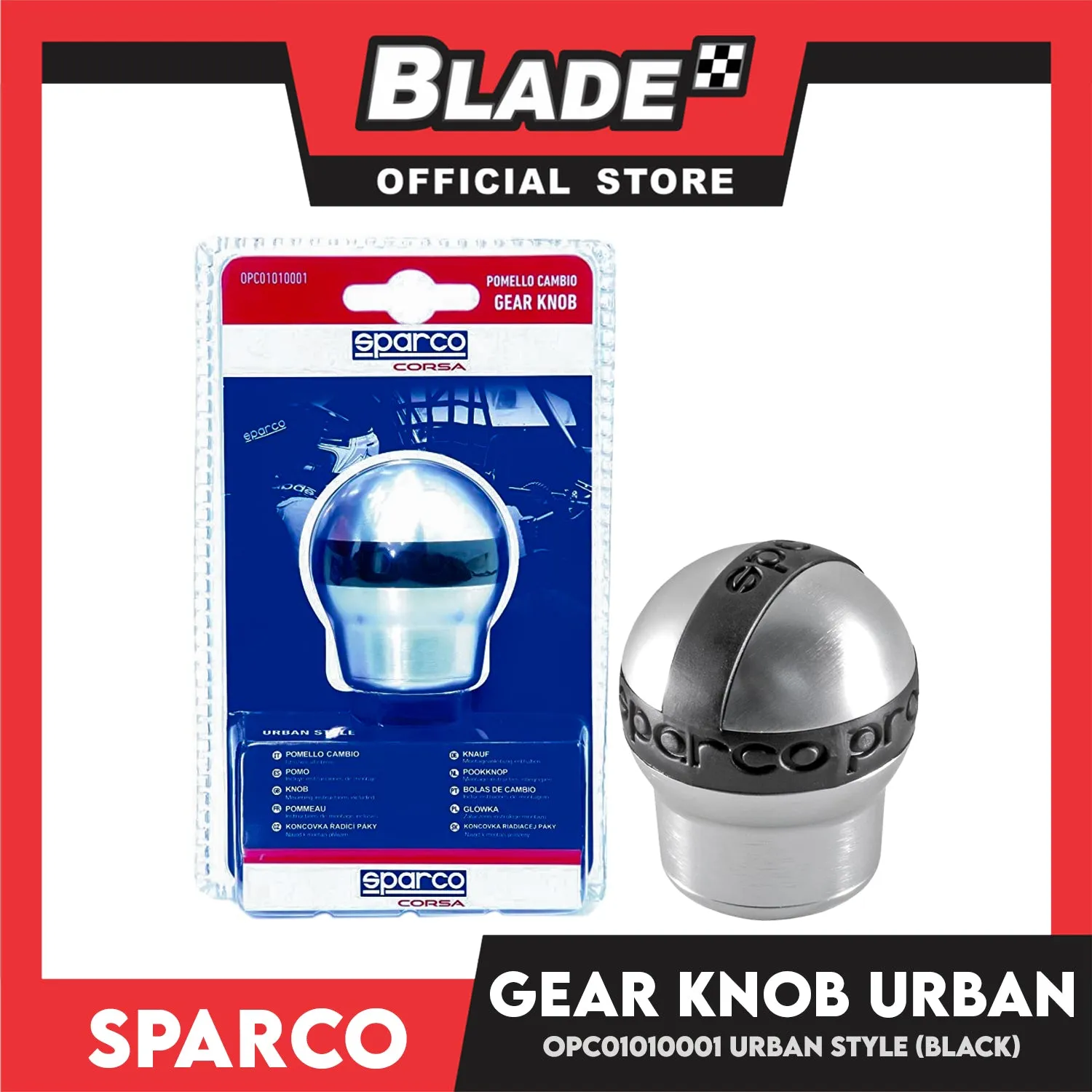Sparco Gear Knob OPC01010001 Black