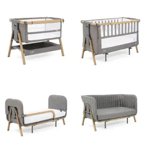 TUTTI BAMBINI CoZee XL - Complete Birth to 4  Years Package - Oak/Charcoal