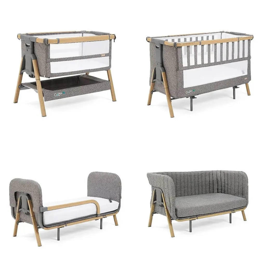 TUTTI BAMBINI CoZee XL - Complete Birth to 4  Years Package - Oak/Charcoal