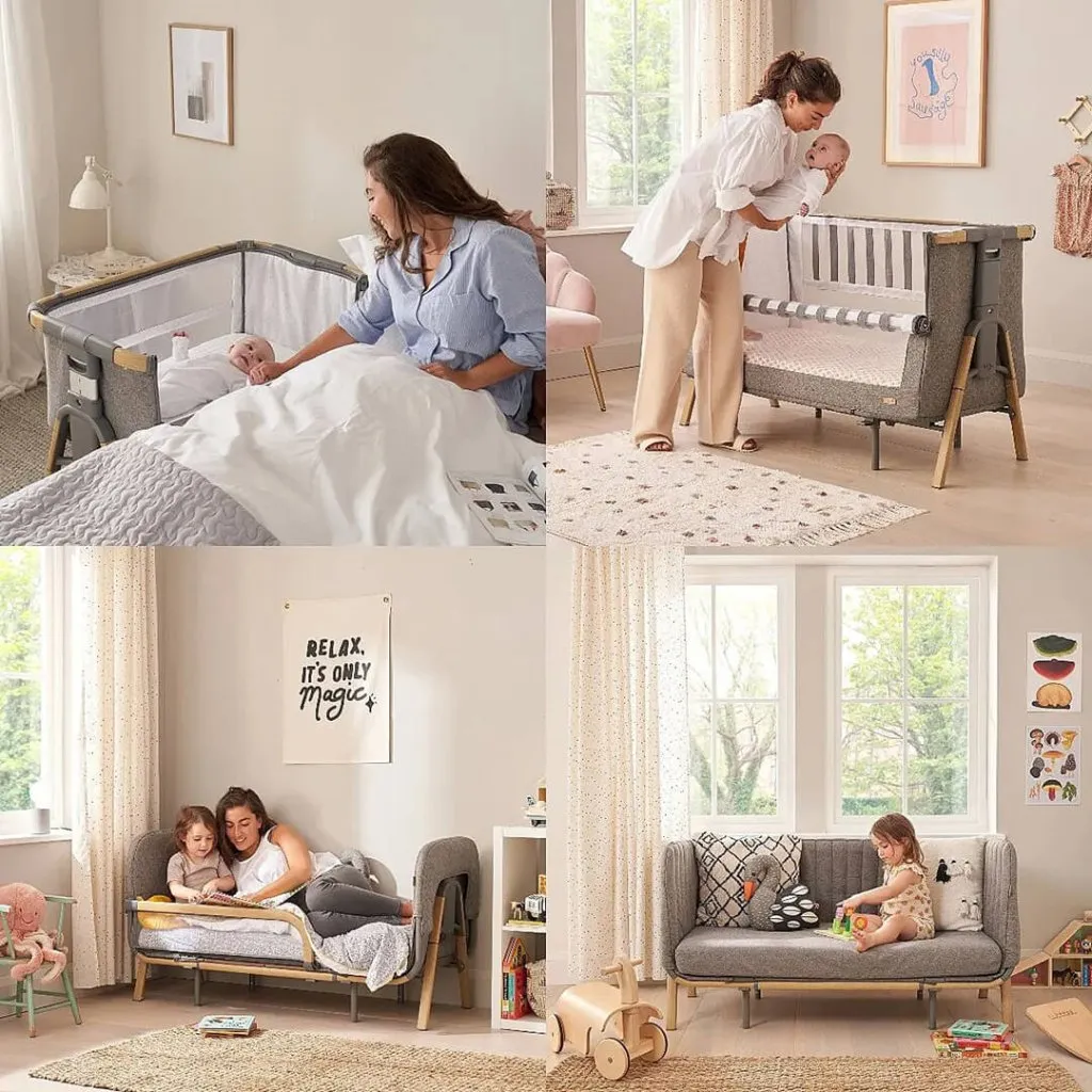 TUTTI BAMBINI CoZee XL - Complete Birth to 4  Years Package - Oak/Charcoal