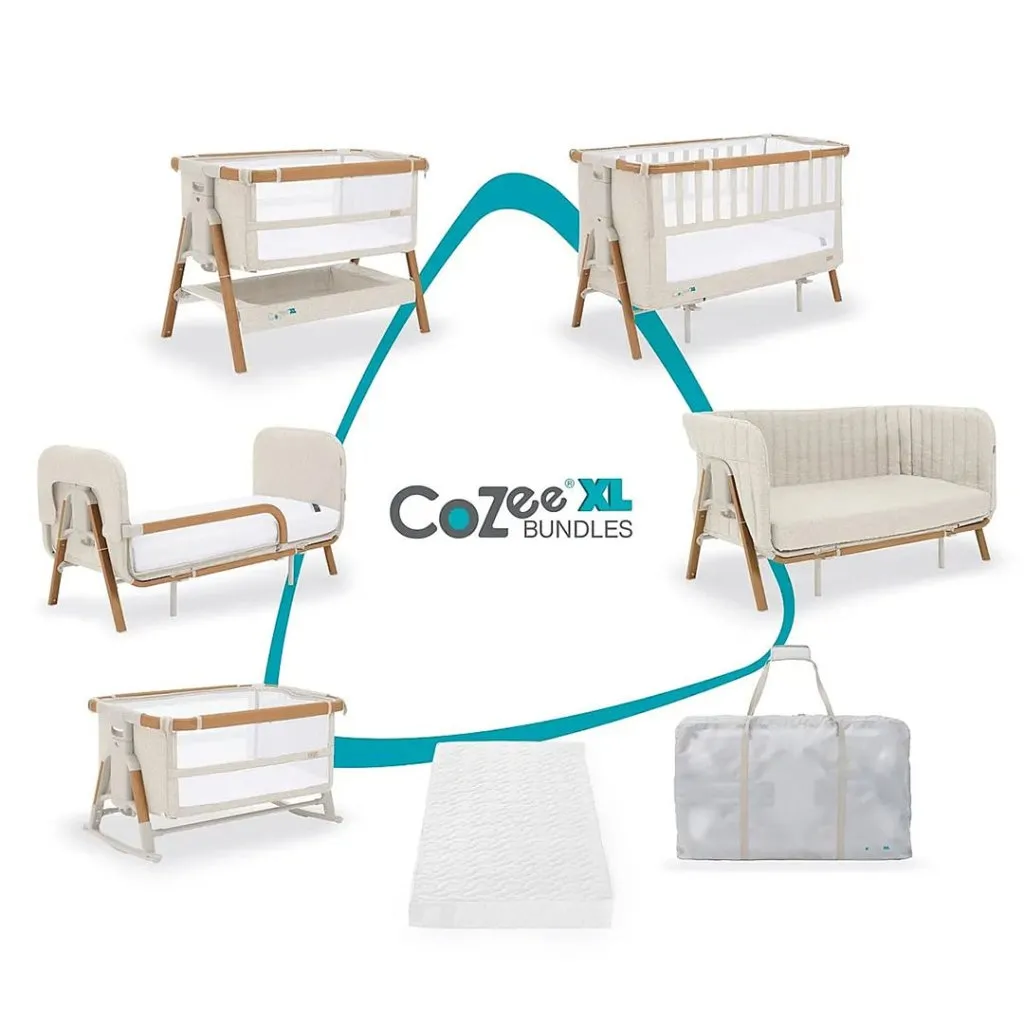 TUTTI BAMBINI CoZee XL - Complete Birth to 4  Years Package - Scandinavian Walnut/Ecru