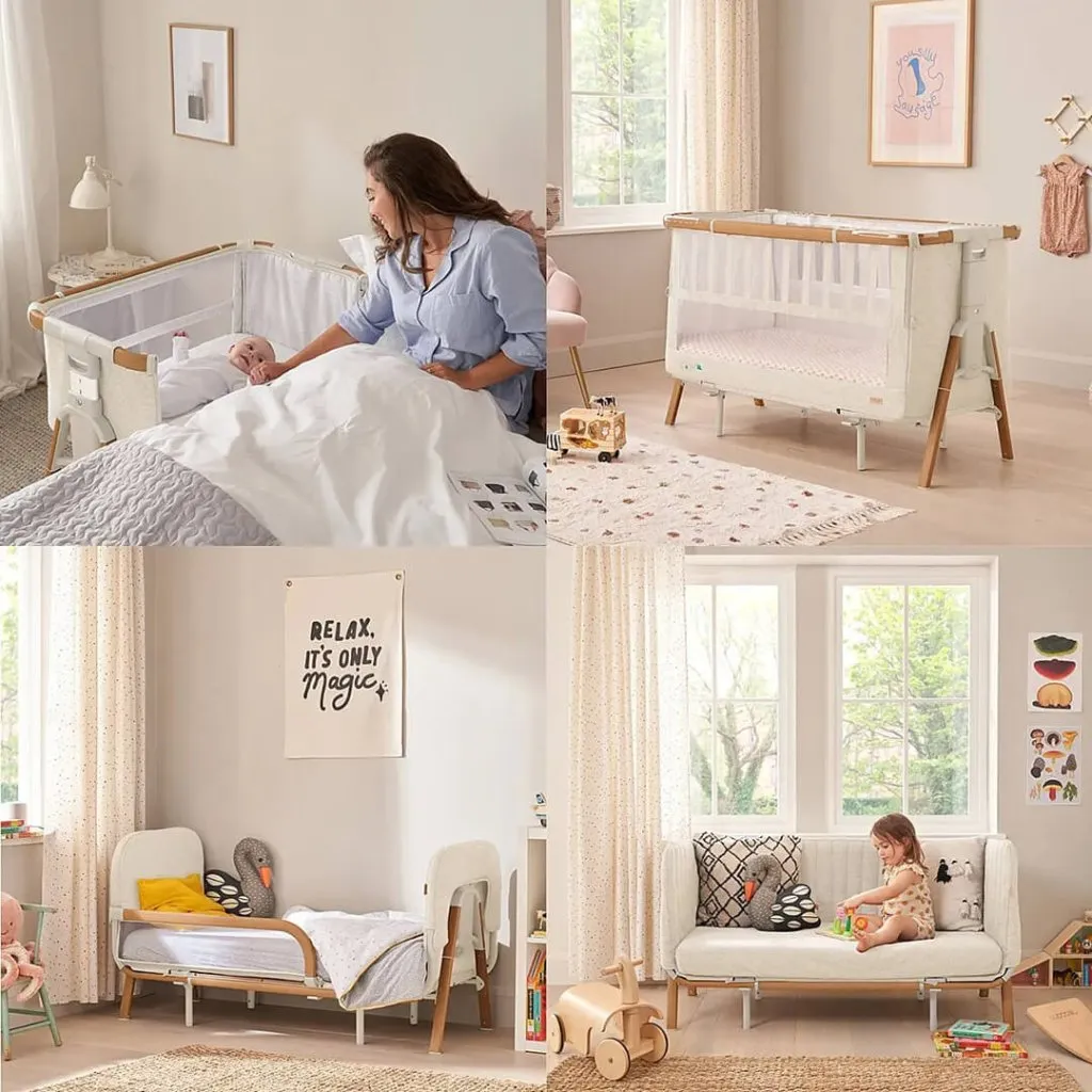 TUTTI BAMBINI CoZee XL - Complete Birth to 4  Years Package - Scandinavian Walnut/Ecru