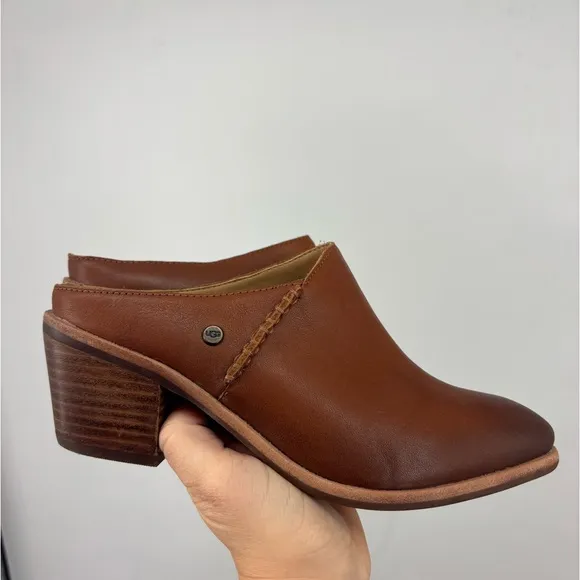 UGG Lovisa Leather Mule in Warm Brown 6