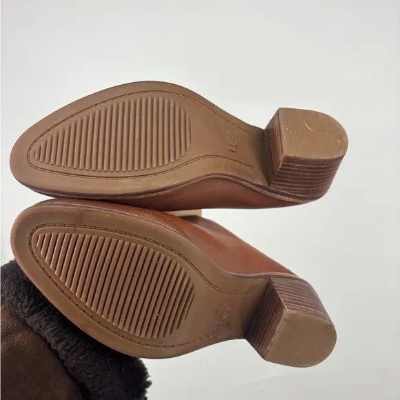 UGG Lovisa Leather Mule in Warm Brown 6