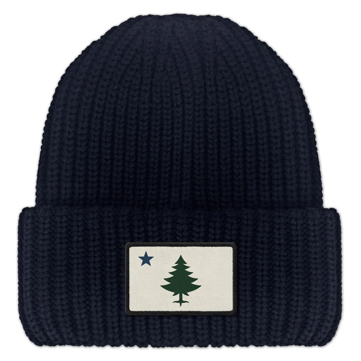 Vintage Maine Flag Patch Chunky Knit