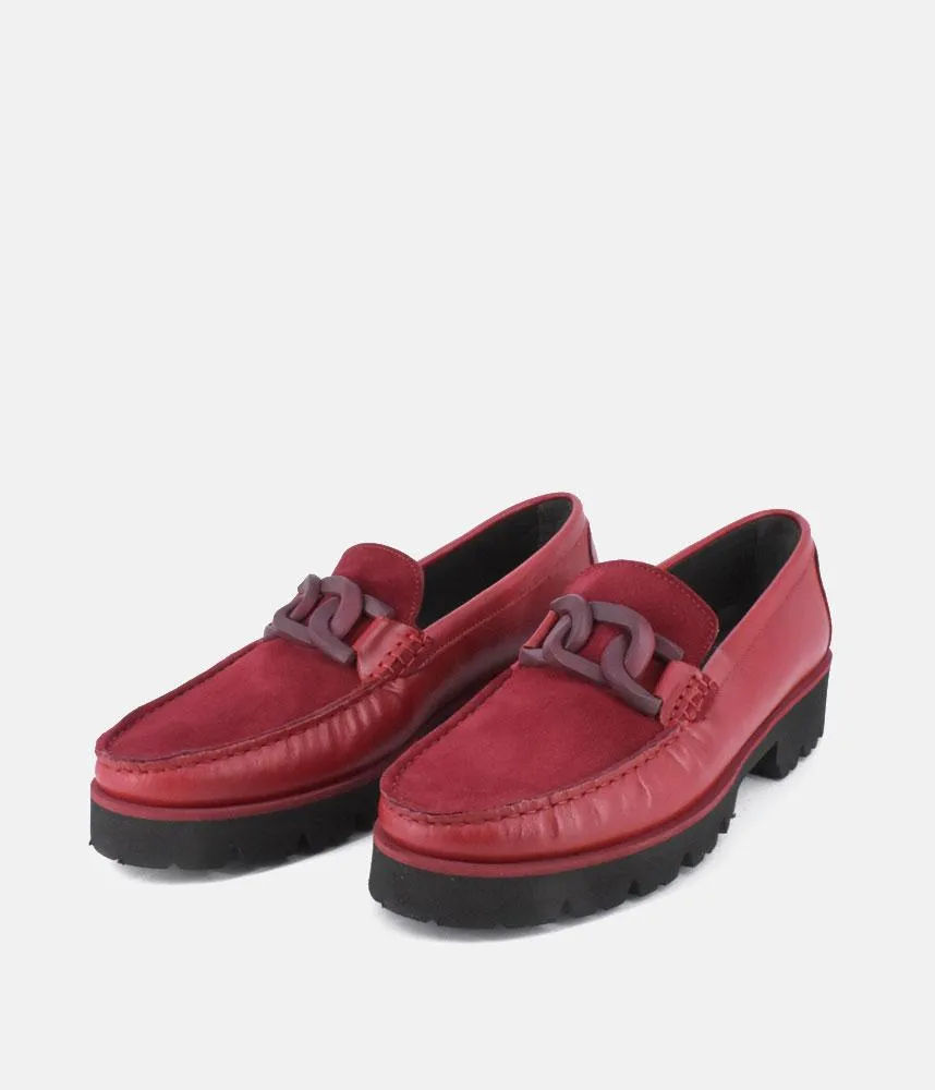 Vittoria Mengoni Beautiful Red Leather Loafers