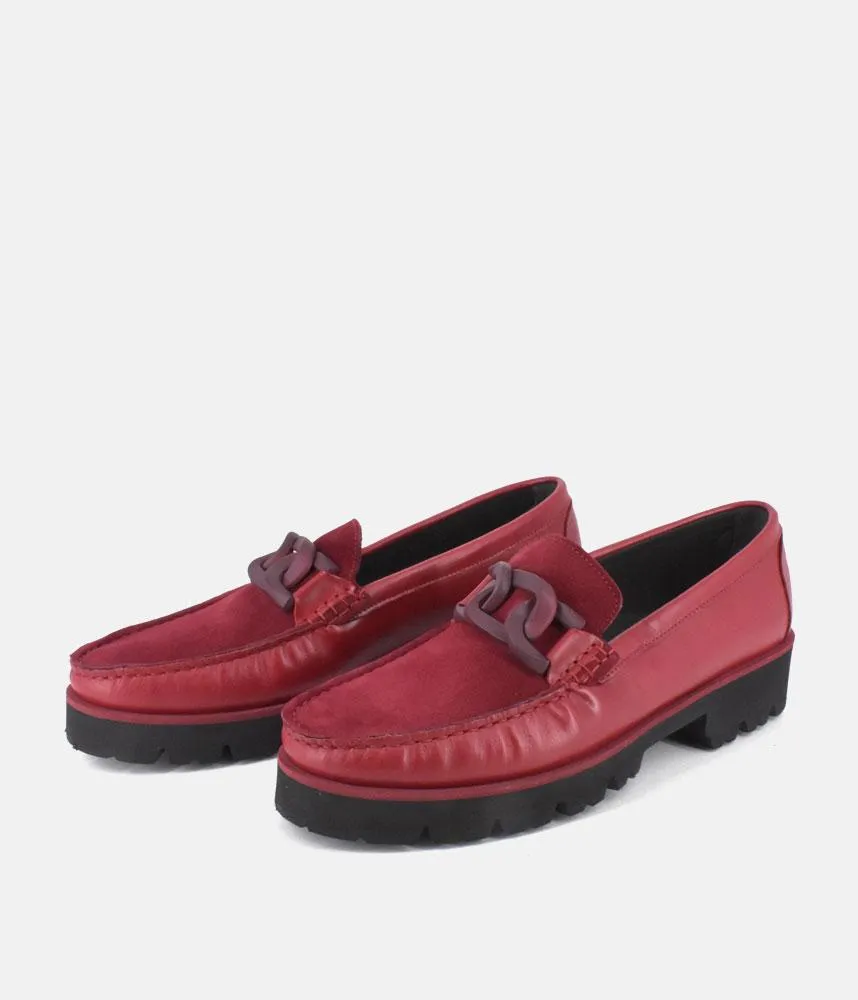 Vittoria Mengoni Beautiful Red Leather Loafers