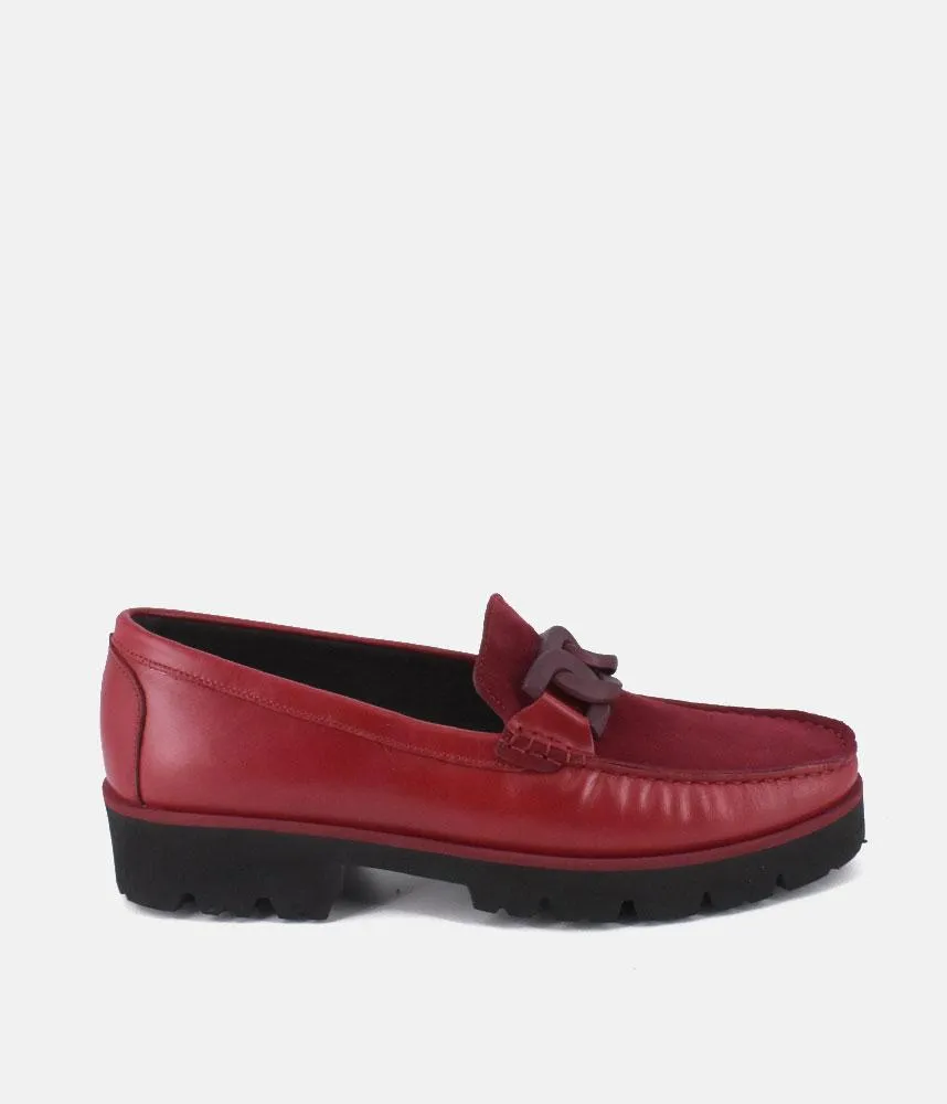 Vittoria Mengoni Beautiful Red Leather Loafers