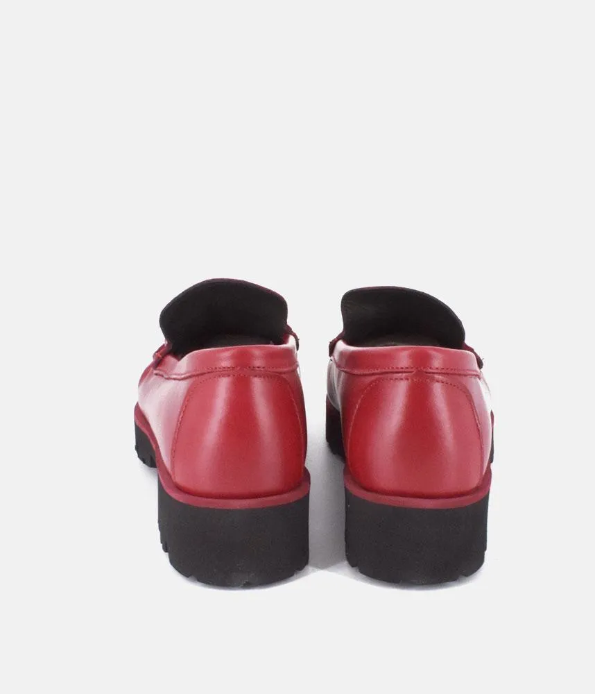 Vittoria Mengoni Beautiful Red Leather Loafers
