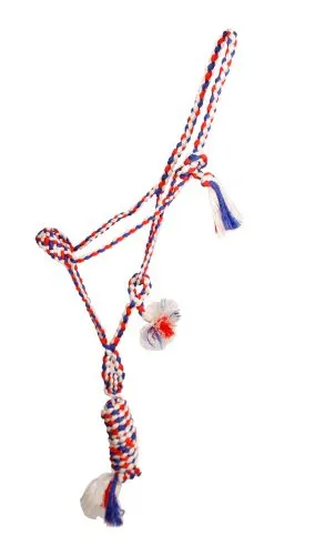 Woven nylon mule tape halter